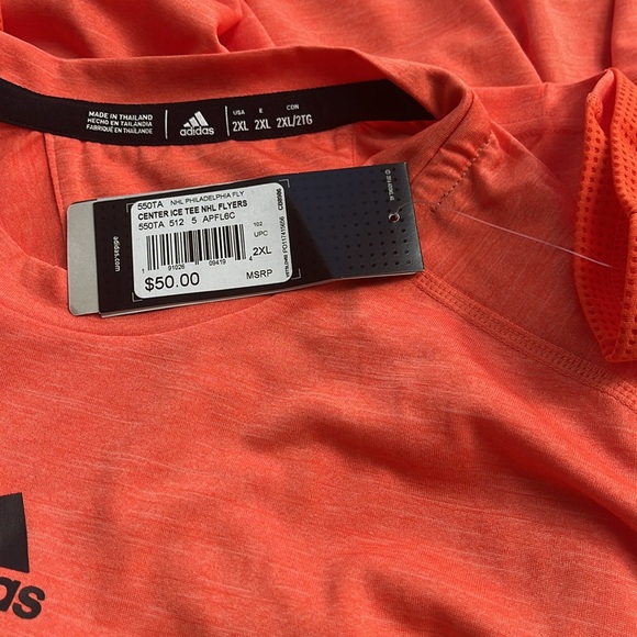 Brand new Adidas, Philadelphia Flyers, NBA Wickway shirt 2XL - Picture 5 of 15